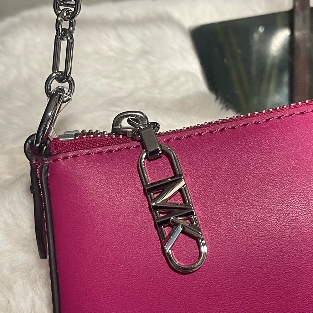 Michael Kors Deep Fuchsia Chain Pouchette - Picture 8 of 13